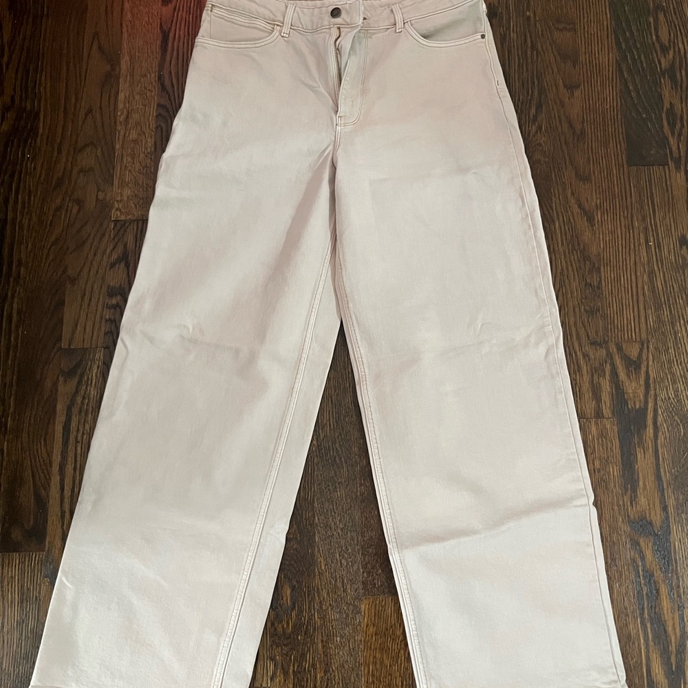 Light Pink Wide-Leg Jeans